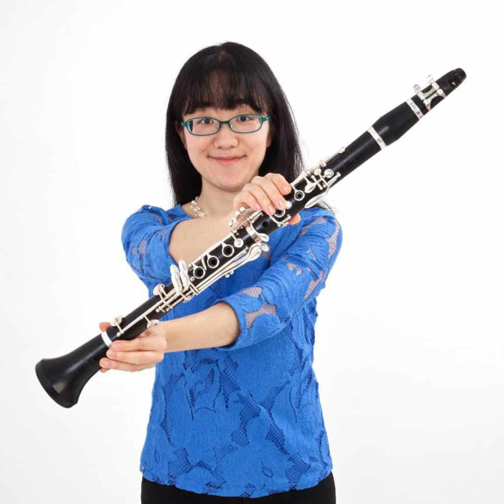 Anna Hashimoto with her clarinet